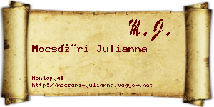Mocsári Julianna névjegykártya