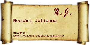 Mocsári Julianna névjegykártya
