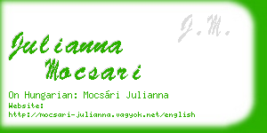 julianna mocsari business card