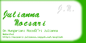 julianna mocsari business card
